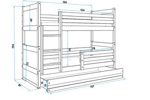 Divstāvīga gulta BMS159P цена и информация | Детские кровати | 220.lv