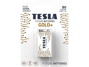 Baterija "Tesla" 9V Gold+ 6LR61 cena un informācija | Baterijas | 220.lv