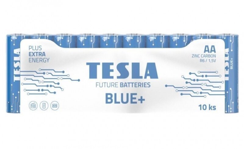 Baterija "Tesla" AA Blue, R06 900 mAh (10 gab.) cena un informācija | Baterijas | 220.lv