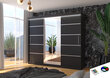 Skapis ar LED apgaismojumu ADRK Furniture Salto, melns цена и информация | Skapji | 220.lv