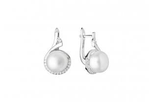 Sudraba auskari ar pērlēm 8-9 mm , 925° цена и информация | Серьги | 220.lv