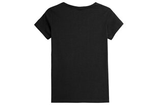 Футболка для женщин 4F NOSH4-TSD350, черная. цена и информация | Женские футболки | 220.lv
