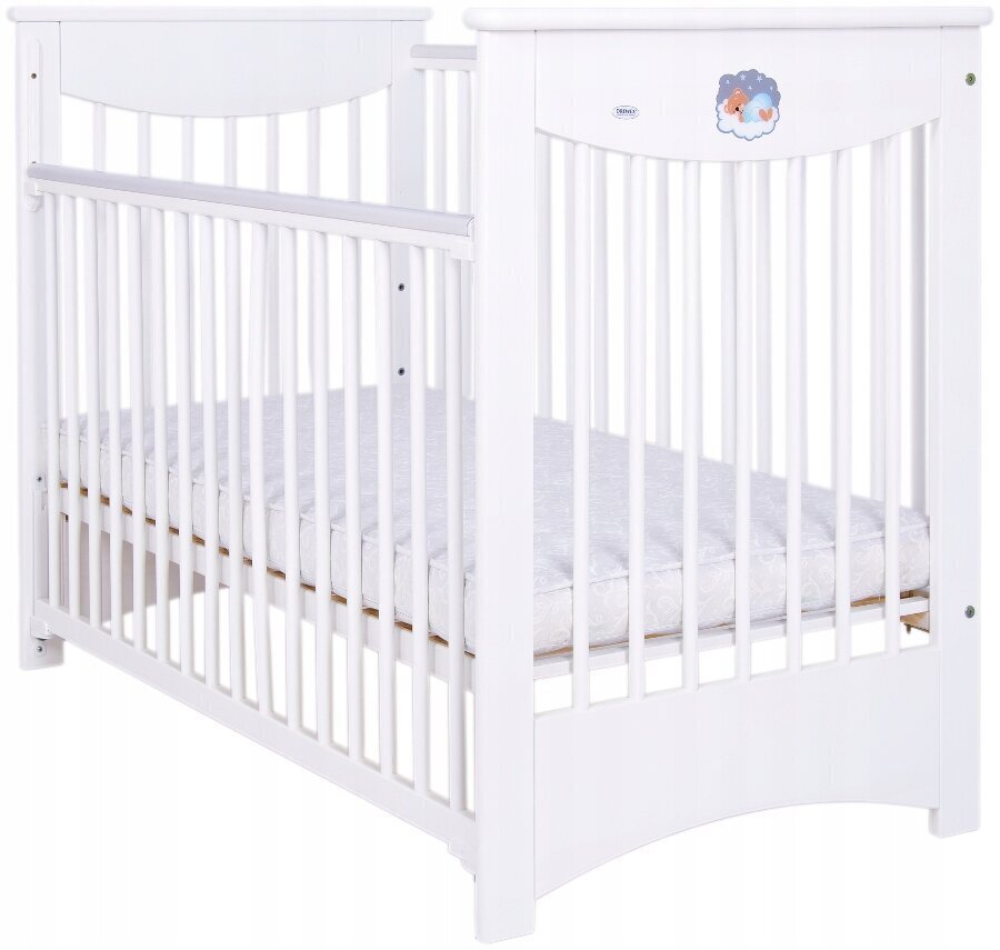 Bērnu gultiņa Drewex Laura, 60x120 cm, balta cena un informācija | Zīdaiņu gultas | 220.lv