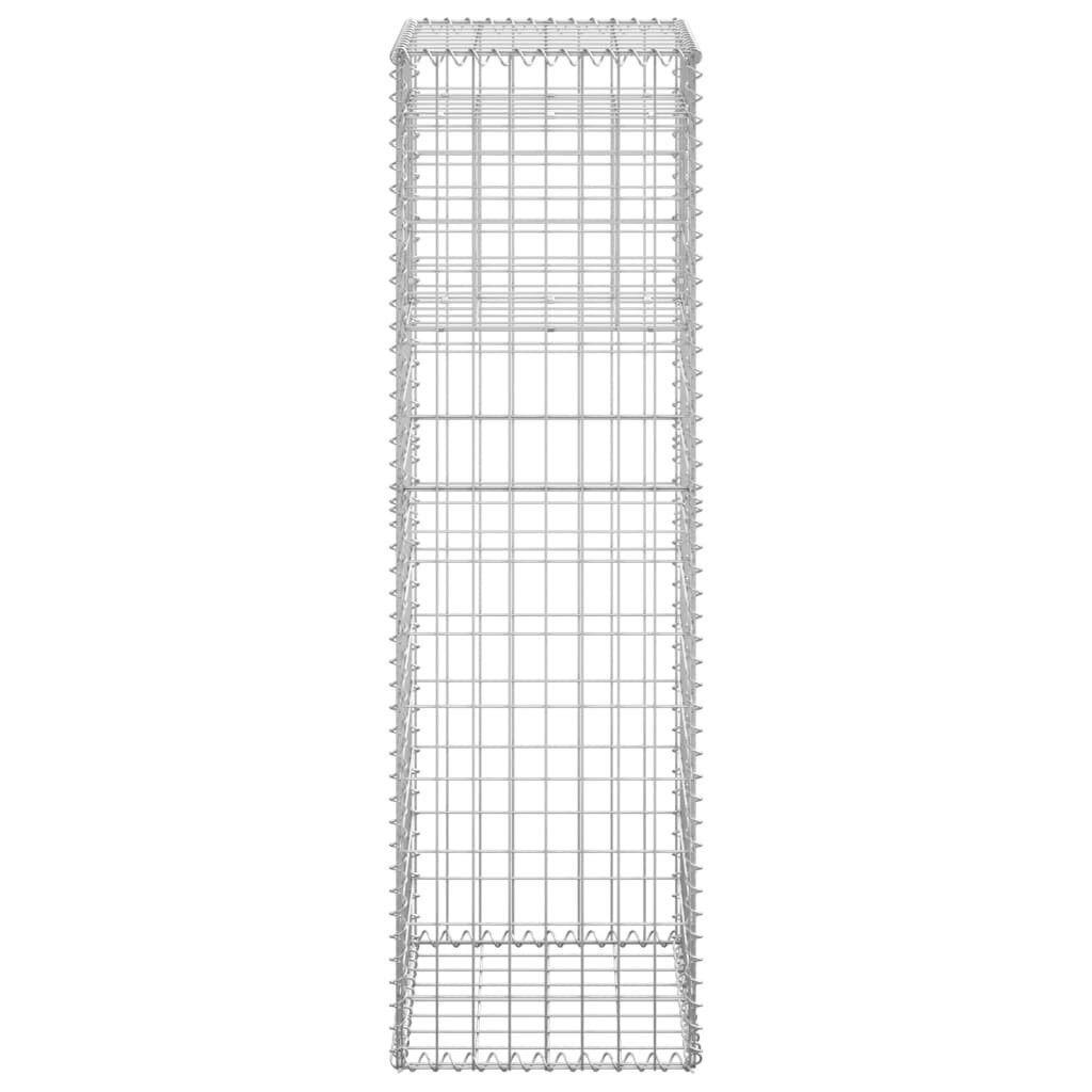 vidaXL vertikāls gabions, 40x40x140 cm, dzelzs cena un informācija | Žogi un piederumi | 220.lv