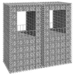 vidaXL vertikāli gabioni, 2 gab., 50x50x100 cm, dzelzs цена и информация | Заборы и принадлежности к ним | 220.lv