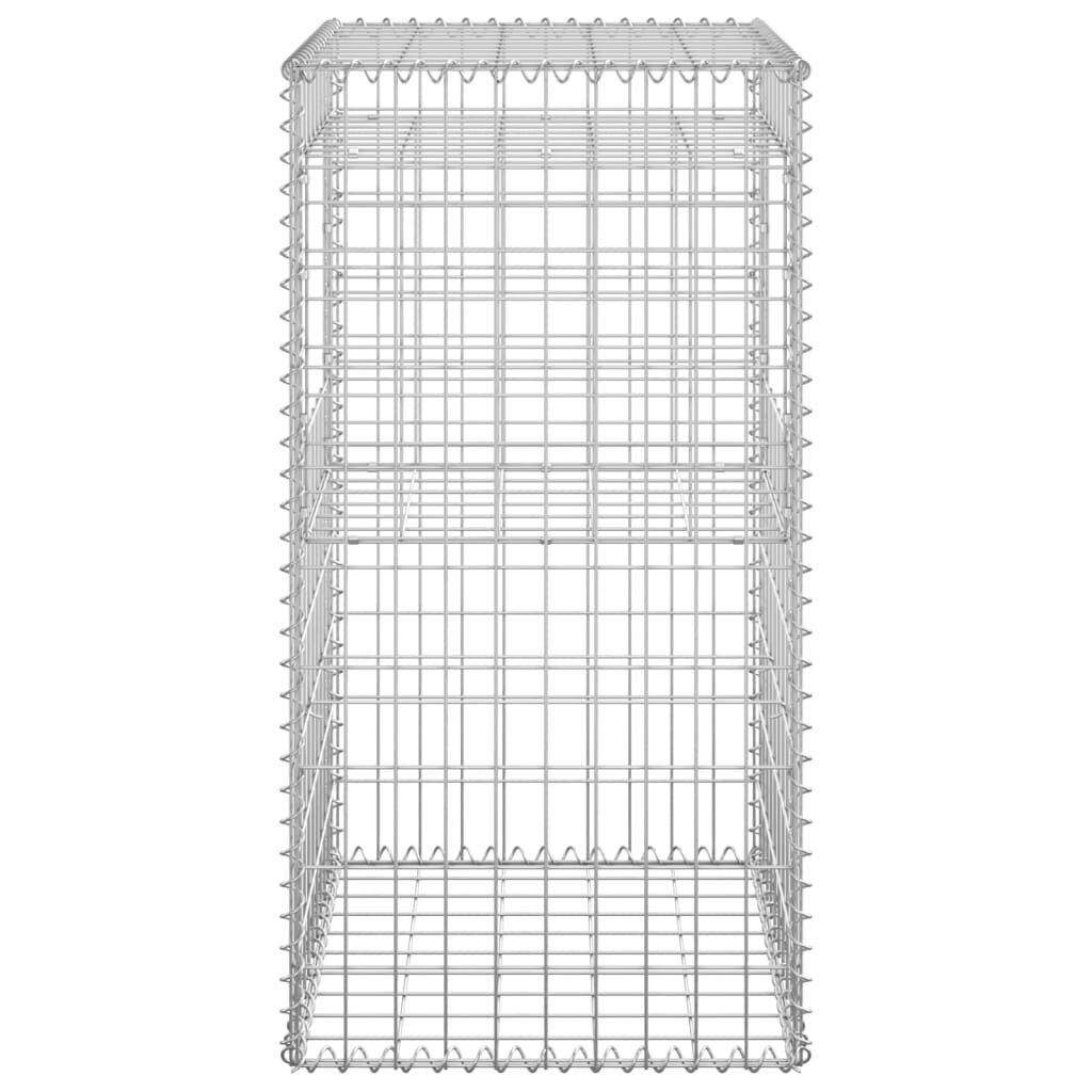 vidaXL vertikāli gabioni, 2 gab., 50x50x100 cm, dzelzs cena un informācija | Žogi un piederumi | 220.lv