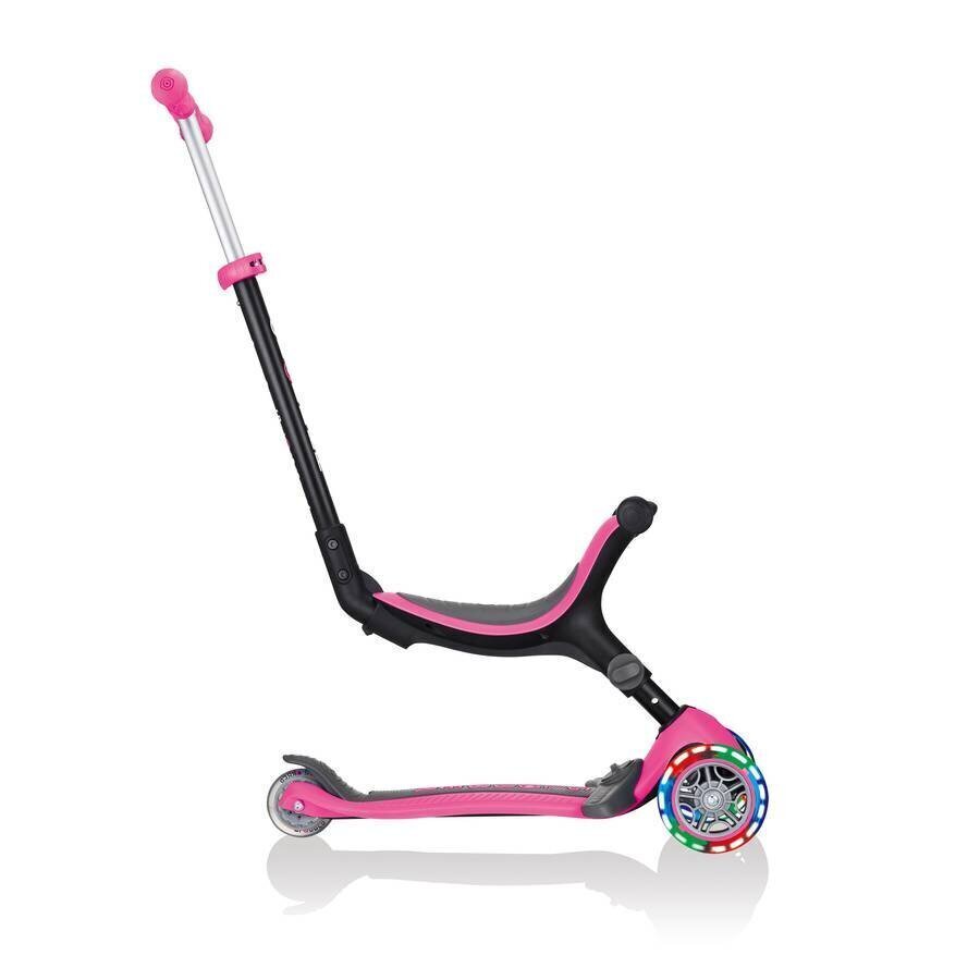 Skrejritenis Globber GO-UP Foldable Plus Lights, tumši rozā цена и информация | Skrejriteņi | 220.lv