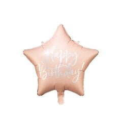 Folija balons "Happy Birthday" 40cm rozā cena un informācija | Baloni | 220.lv