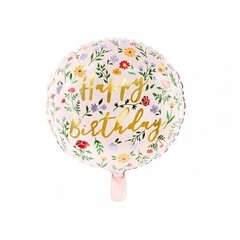 Folija apaļš balons  Happy Birthday цена и информация | Шарики | 220.lv