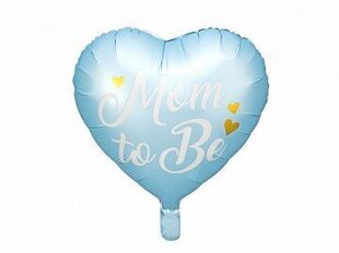 Folija balons Sirds "Mom to Be" 35 cm zils cena un informācija | Baloni | 220.lv