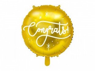 Folija balons "Congrats" 35 cm zelts цена и информация | Шарики | 220.lv