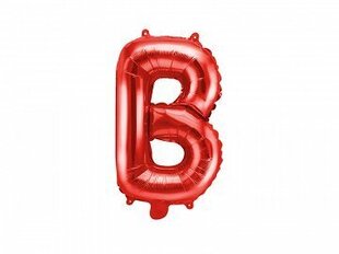 Folijas balons Burts "B" 35 cm, sarkans cena un informācija | Baloni | 220.lv