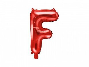 Folijas balons Burts "F" 35 cm, sarkans cena un informācija | Baloni | 220.lv