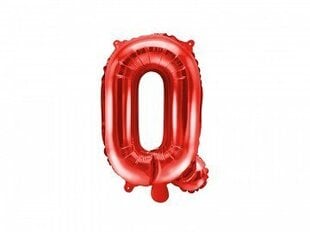 Folijas balons Burts "Q" 35 cm, sarkans цена и информация | Шарики | 220.lv