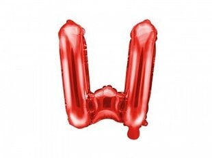 Folijas balons Burts "W" 35 cm, sarkans цена и информация | Шарики | 220.lv