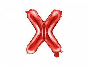 Folijas balons Burts "X" 35 cm, sarkans цена и информация | Шарики | 220.lv
