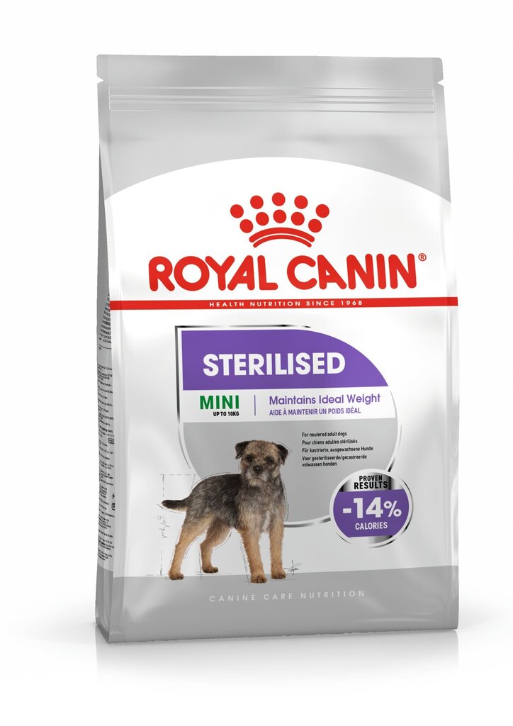 Royal Canin kastrētiem suņiem Mini Sterilised, 1 kg cena un informācija | Sausā barība suņiem | 220.lv