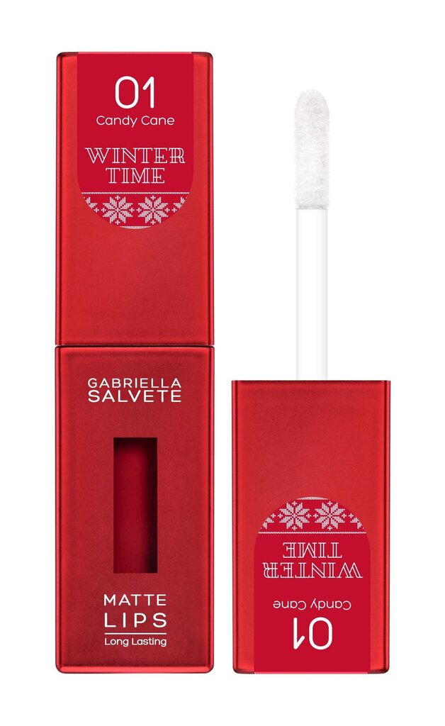 Lūpu krāsa Gabriella Salvete Winter Time Matte Lips 01 Candy Cane, 4.5 ml цена и информация | Lūpu krāsas, balzāmi, spīdumi, vazelīns | 220.lv