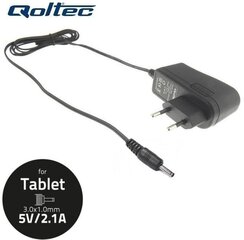 Qoltec 50031 2.1A 5V 10.5W 3.0x1.0mm konektora Universāls Planšetdatora Tīkla lādētājs ar 1.4m kabeli cena un informācija | Lādētāji portatīvajiem datoriem | 220.lv