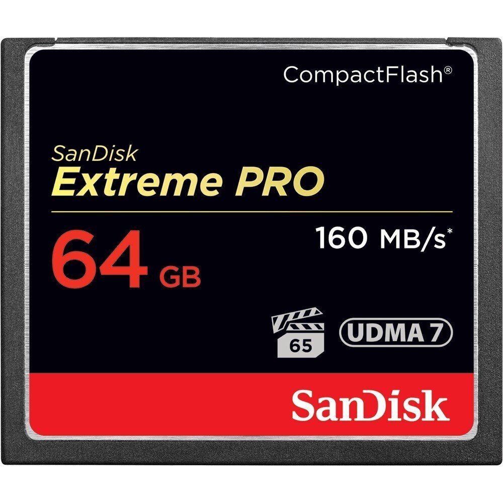 Atmiņas karte SanDisk Extreme Pro CompactFlash 64GB 160MB/s cena un informācija | Atmiņas kartes fotokamerām | 220.lv