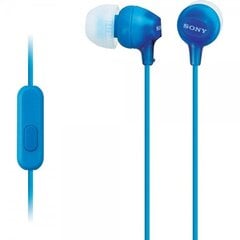Sony MDR-EX15 Blue цена и информация | Наушники с микрофоном Asus H1 Wireless Чёрный | 220.lv