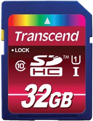 Atmiņas karte Transcend SDHC 32GB CL10 U1 ULTIMATE cena un informācija | Atmiņas kartes fotokamerām | 220.lv