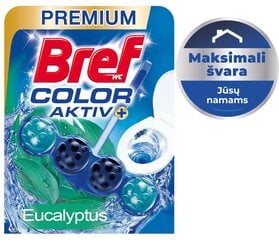 Очиститель и освежитель для туалетов Bref Blue Aktiv Eucalyptus, 50 г цена и информация | Чистящие средства | 220.lv