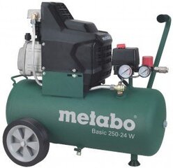 Bezeļļas kompresors Metabo Basic 250-24 W OF cena un informācija | Kompresori | 220.lv