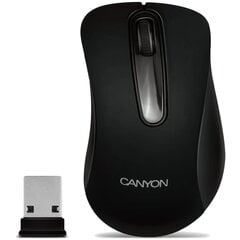 CANYON MW-2 Wireless Optical Mouse - Black цена и информация | Мыши | 220.lv