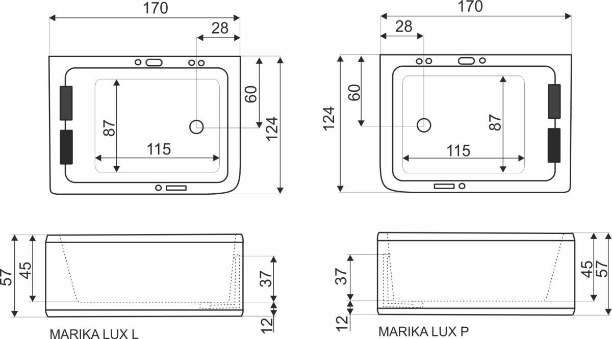 Masāžas vanna Kerra Marika Lux ar hidromasāžu цена и информация | Vannas | 220.lv