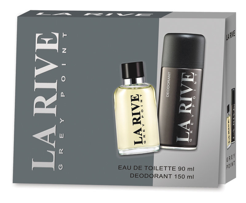 Komplekts La Rive Grey Point: edt 90 ml + dezodorants 150 ml cena un informācija | Vīriešu smaržas | 220.lv