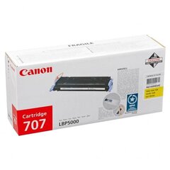 Canon 707Y Yellow Toner Cartridge (for LBP5000/5100), 2000 p. @ A4 5% цена и информация | Картриджи для лазерных принтеров | 220.lv