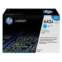 HP No.643A (Q5951A), голубой картридж цена и информация | Картриджи для лазерных принтеров | 220.lv