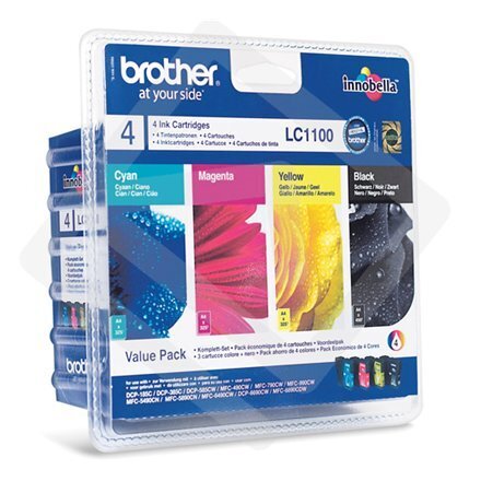 Brother LC1100 C M Y BK Multipack for MFC-6490CW/ 5890CN/ 6890CDW/ 490CW/ 990CW/ DCP-385C/ 585CW/ 6690CW cena un informācija | Tintes kārtridži | 220.lv