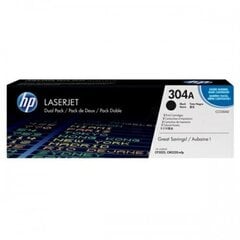 Картридж для принтера HP 304A, двойная упаковка (CC530AD), черный цена и информация | Картриджи для лазерных принтеров | 220.lv