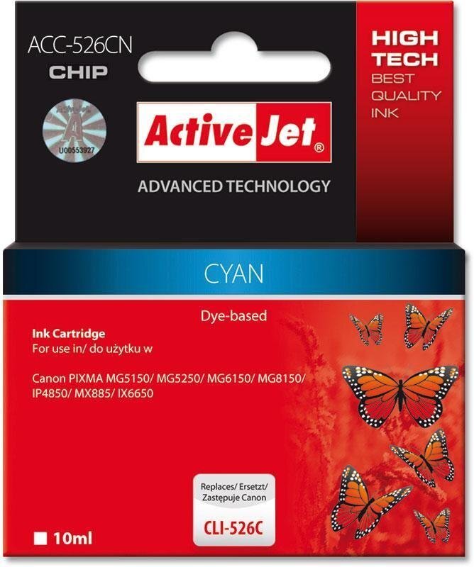 Tintes kasetni Activejet ACC-526CN cena un informācija | Tintes kārtridži | 220.lv