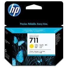 Картридж для струйного принтера HP 711 (CZ132A), желтый цена и информация | Картриджи для струйных принтеров | 220.lv