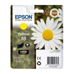 Картридж с оригинальными чернилами Epson CLARIA T18, Жёлтый цена и информация | Картриджи для струйных принтеров | 220.lv