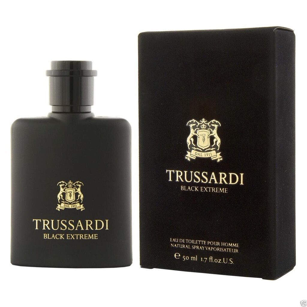 Trussardi Black Extreme EDT vīriešiem 50 ml cena un informācija | Vīriešu smaržas | 220.lv