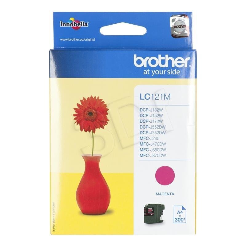 Brother LC-121M Ink Cartridge, Magenta цена и информация | Kārtridži lāzerprinteriem | 220.lv