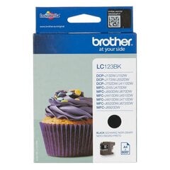 Brother LC123BK, Black Ink Cartridge 600 pages цена и информация | Картриджи для струйных принтеров | 220.lv
