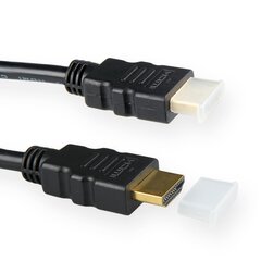 4World HDMI - HDMI cable High Speed with Ethernet (v1.4), 3D, HQ, BLK, 3m cena un informācija | Kabeļi un vadi | 220.lv