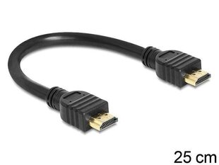 Delock HDMI V1.4 High Speed Ethernet Cable 0.25m male / male cena un informācija | Kabeļi un vadi | 220.lv