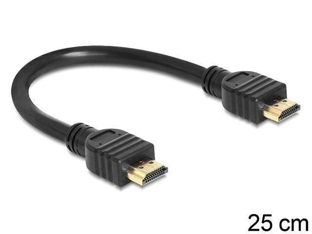 Delock HDMI V1.4 High Speed Ethernet Cable 0.25m male / male цена и информация | Kabeļi un vadi | 220.lv