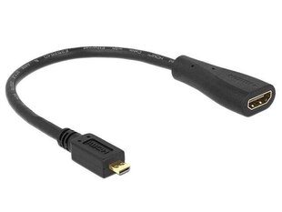 Delock Cable High Speed HDMI with Ethernet - HDMI micro D male > HDMI A female цена и информация | Адаптеры и USB разветвители | 220.lv