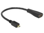 Delock Cable High Speed HDMI with Ethernet - HDMI micro D male > HDMI A female