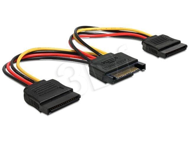 Delock kabelis SATA 15pin > 2x SATA HDD cena un informācija | Kabeļi un vadi | 220.lv