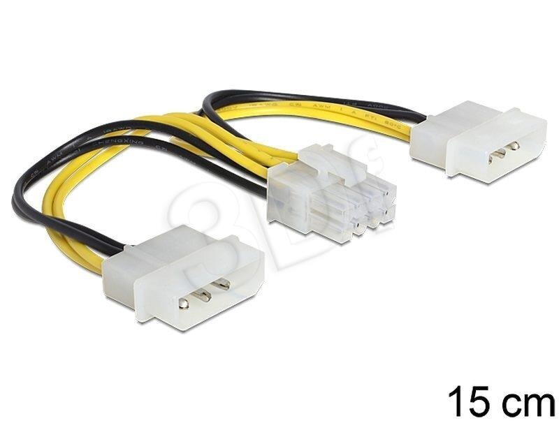 Delock, Molex/EPS, 0.15 m cena un informācija | Kabeļi un vadi | 220.lv