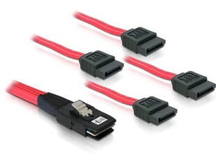 Delock Delock kabelis mini SAS SFF-8087> 4 x SATA 7 pin 1 m цена и информация | Адаптеры и USB разветвители | 220.lv