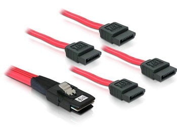 Delock Delock kabelis mini SAS SFF-8087> 4 x SATA 7 pin 1 m цена и информация | Adapteri un USB centrmezgli | 220.lv